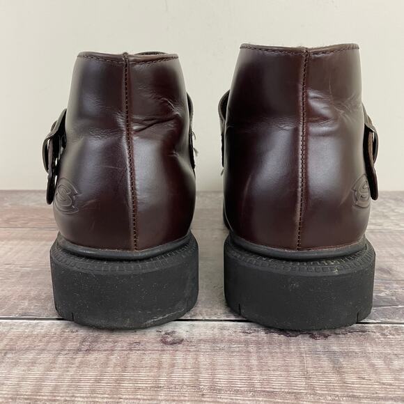 Skechers Boots Men's 10 Vintage Monk Strap 90sY2K Platform SN6909 Brown Leather - Picture 5 of 11